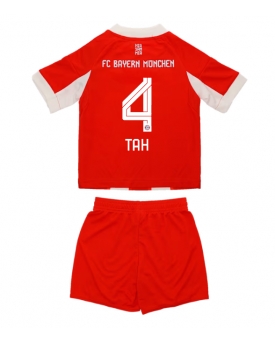 Billige Fotballdrakt Bayern Munich Jonathan Tah #4 Replika Hjemmedraktsett Barn 2025-26 Kortermet (med bukser)